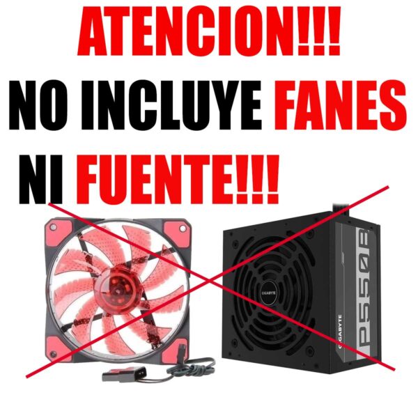 Gabinete Gamer Pc Atx Shot Gaming Transparente 3146 - Imagen 2