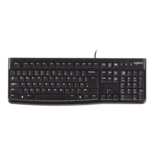 Teclado Cableado Usb QWERTY Logitech K120 Negro En Español