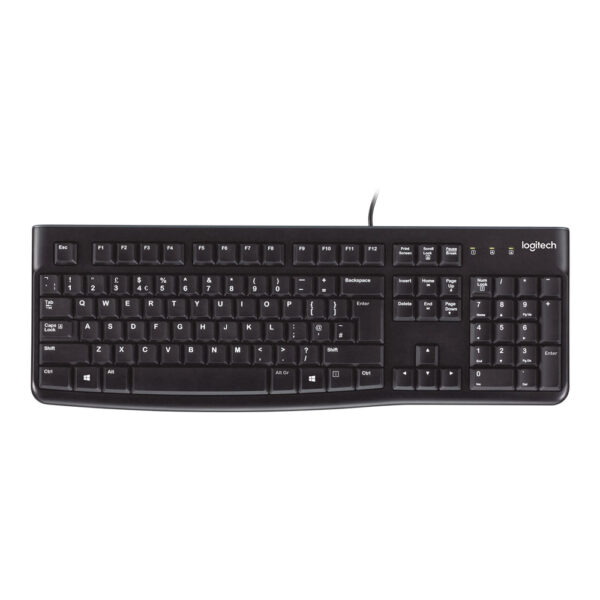 Teclado Cableado Usb QWERTY Logitech K120 Negro En Español