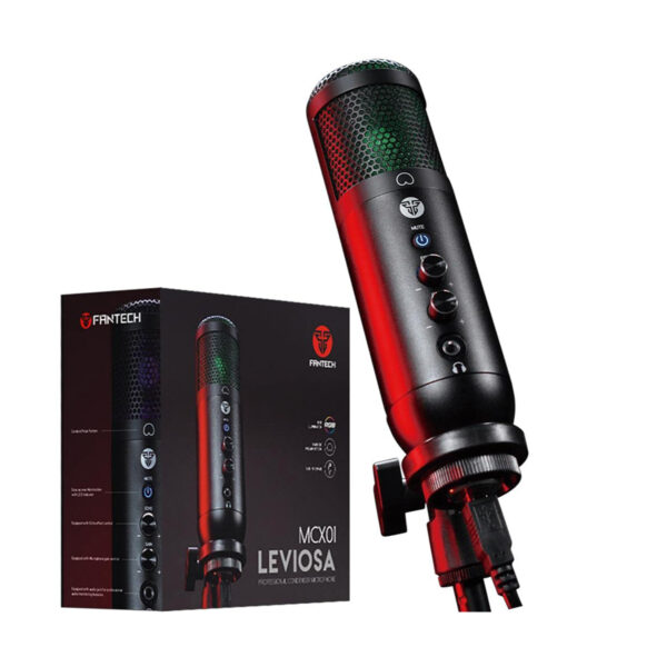 Microfono Condensador Fantech Leviosa Luz Rgb Tripode Mcx01 - Imagen 5