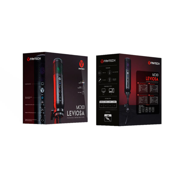 Microfono Condensador Fantech Leviosa Luz Rgb Tripode Mcx01 - Imagen 8