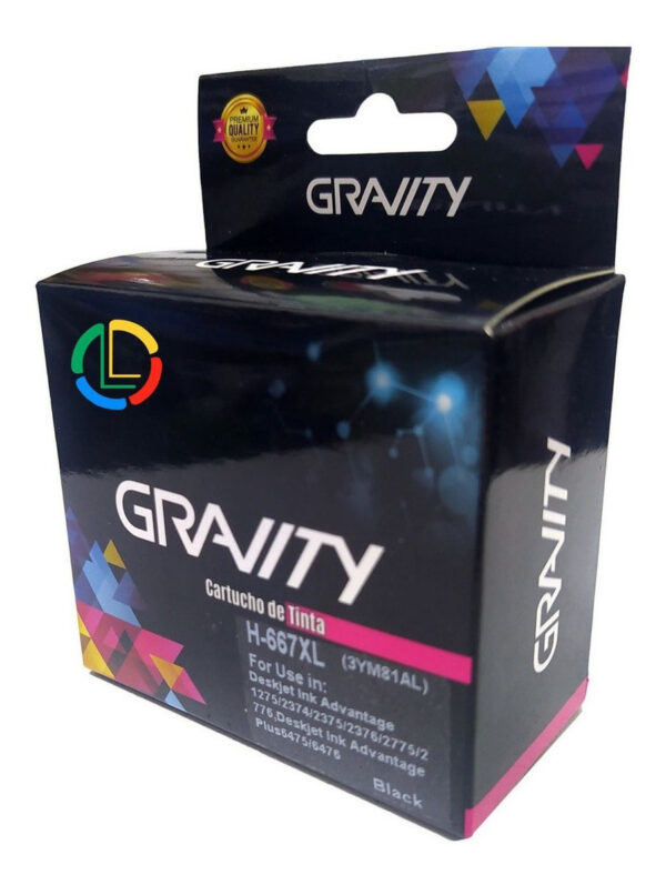 Cartucho Compatible Con Hp 667 Xl Negro Hp 2375 2775 2776 - Imagen 5