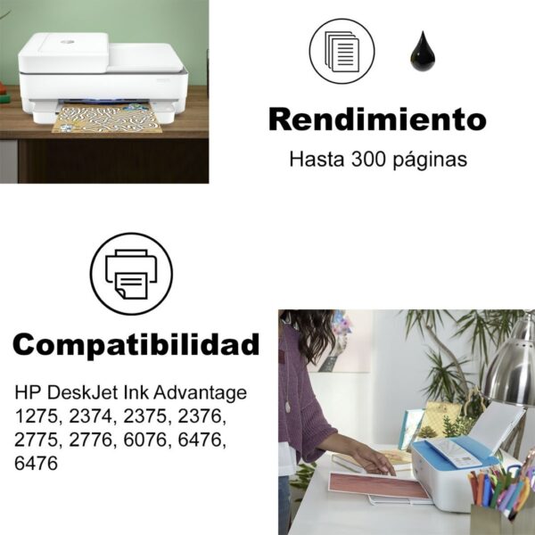 Cartucho Compatible Con Hp 667 Xl Negro Hp 2375 2775 2776 - Imagen 6