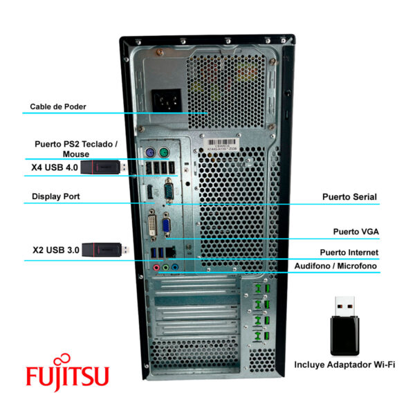 Torre Pc Intel Core I3 - 8gb Ram - 500gb Hdd - Wifi - Win10 - Imagen 5