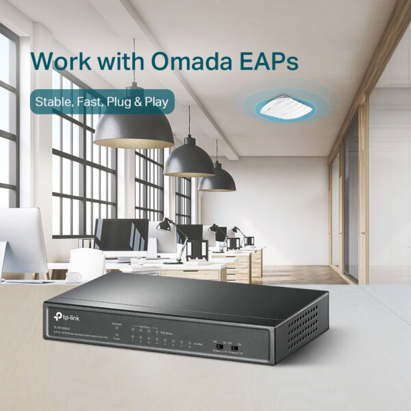 Switch Poe Tp-Link Tl-Sf1008Lp | 4 Poe + 4 Comun 100Mbps - Imagen 3
