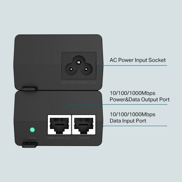 Inyector Poe Gigabit Tp-link Tl-poe160s 30w 2 Puertos 100mts - Imagen 3