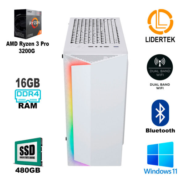Pc Torre Gamer Ryzen 3 - 16gb Ram - Ssd 480gb - Raedon Vega - Imagen 2