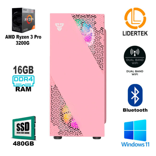 Pc Torre Gamer Ryzen 3 - 16gb Ram - Ssd 480gb - Raedon Vega - Imagen 2