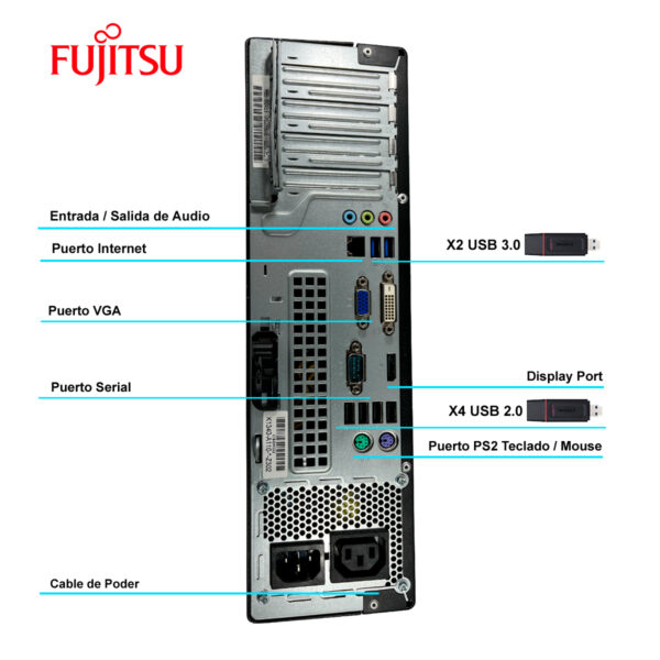 Torre Pc Completa i5 - 12gb Ram - 480gb Ssd + Monitor + Wifi - Imagen 6
