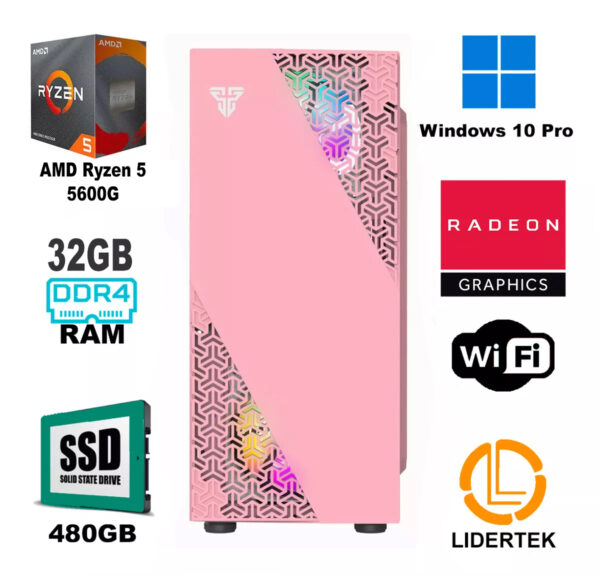 Pc Torre Gamer Ryzen 5 - 32gb Ram - Ssd 480gb + Combo Clasic - Imagen 2