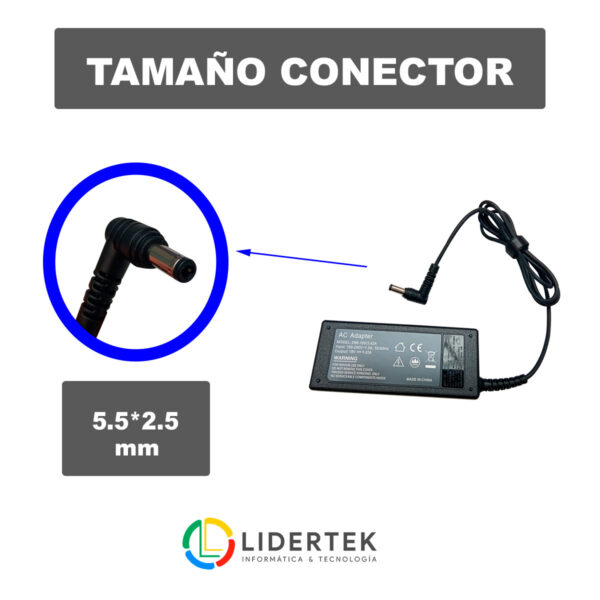Cargador Para Laptop Toshiba L515 C665 C665D C850 C850D 65W - Imagen 6