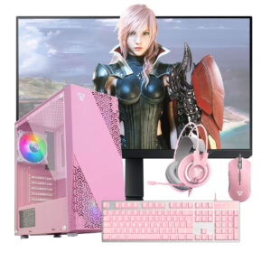 Pc Torre Gamer I5 - 16gb - 480 Ssd Nvidia 4gb + Monitor Rosa