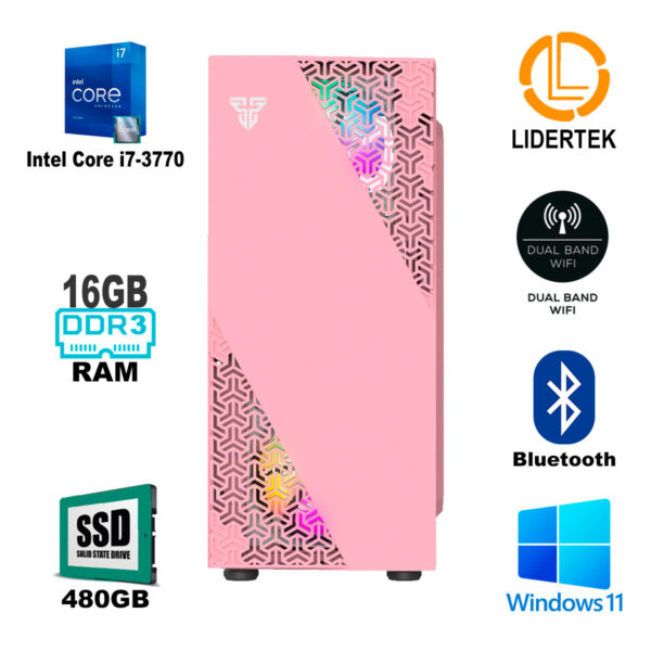Pc Torre Gamer Intel i7 - 16gb Ram - 480gb Ssd - Grafica 4gb - Imagen 2