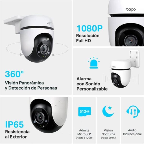 Cámara Seguridad Exterior Tp-link C500 Full Hd + 128gb - Imagen 2