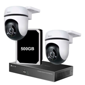 Kit Cámaras Seguridad Exterior 360 Wifi + Nvr Disco 500gb