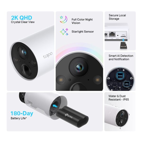Cámaras De Seguridad Exterior a Bateria Tapo Tp-link C420s2 - Imagen 2