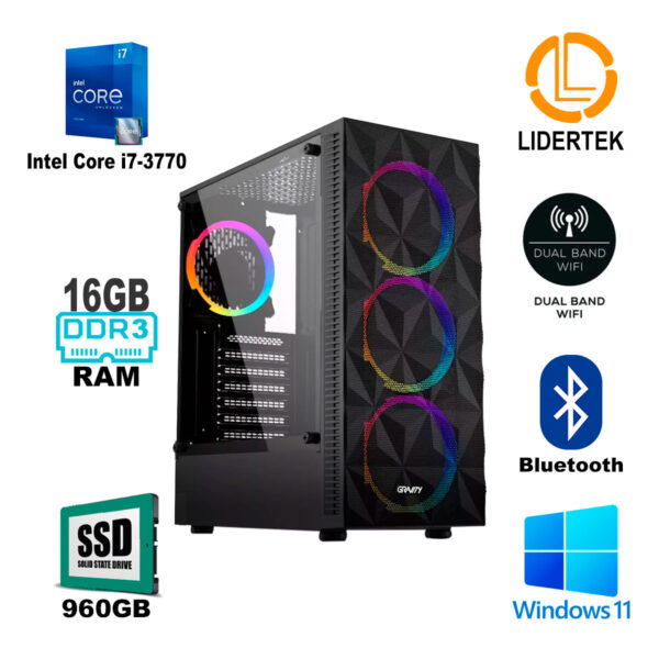 PC Torre Gamer Intel Core i7 16Gb 960Gb Ssd Nvidia 4Gb - Imagen 2