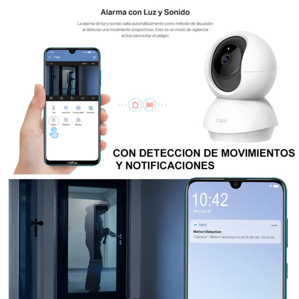 Cámara Seguridad Interior Smart 2k 3mp Tapo C210 + Memoria - Imagen 4