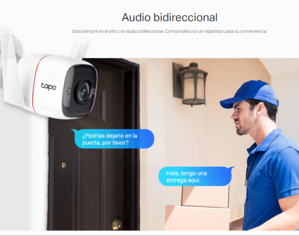 Cámara Seguridad Exterior 2k 3mp Tapo C310 + Memoria 128gb - Imagen 7