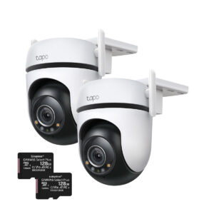 Kit X2 Cámaras Seguridad Exterior Tapo C520 + Memoria 128gb