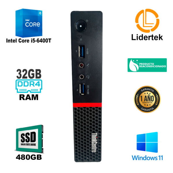 Mini Pc Escritorio Lenovo Core i5 - 32gb Ram - 480gb Ssd - Imagen 2