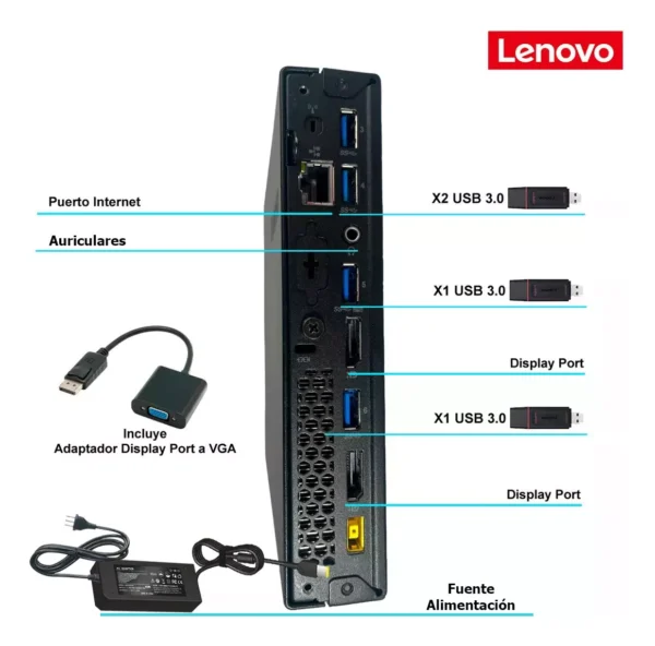 Mini Pc Escritorio Lenovo Core i5 - 32gb Ram - 480gb Ssd - Imagen 5