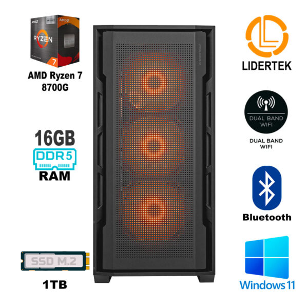 Pc Gamer Ryzen 7 8700g - 16gb Ram Ddr5 - 1tb Ssd M.2 80+ - Imagen 2