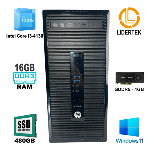 Pc Computadora Torre Gamer Ssd 480gb Ram 16gb + Nvidia 4gb - Imagen 2