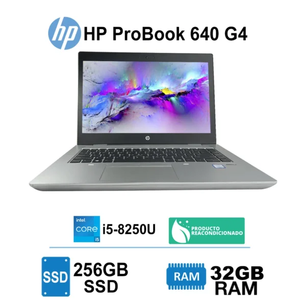 Laptop Hp I5-8250u 4 Núcleos 32gb Ram 256gb Ssd Full Hd - Imagen 2