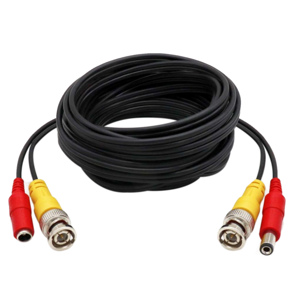 Cable Para Cámaras Seguridad Dvr Cctv Negro 20 Metros