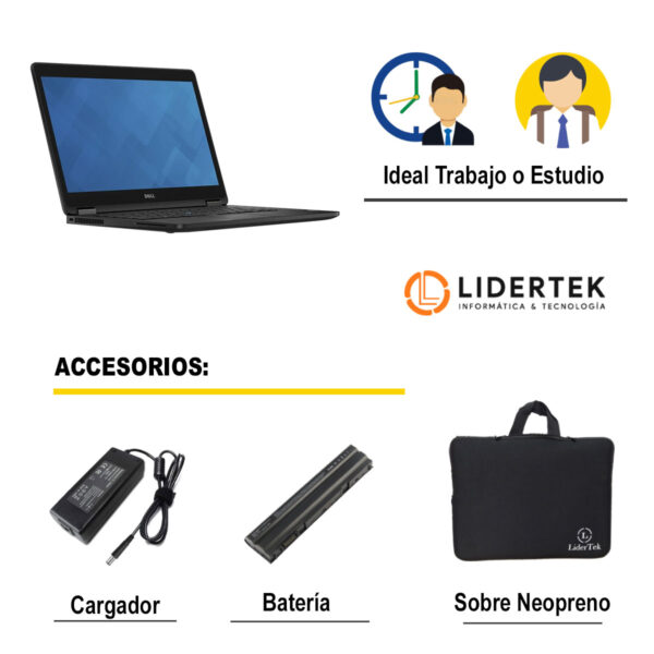 Notebook Dell Core I7-6600u 8gb - 960gb M.2 Nvme 14" Full Hd - Imagen 9