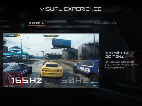 Monitor Curvo Gamer Gigabyte 27" GS27QC Qhd 2K 170Hz 1ms - Imagen 6
