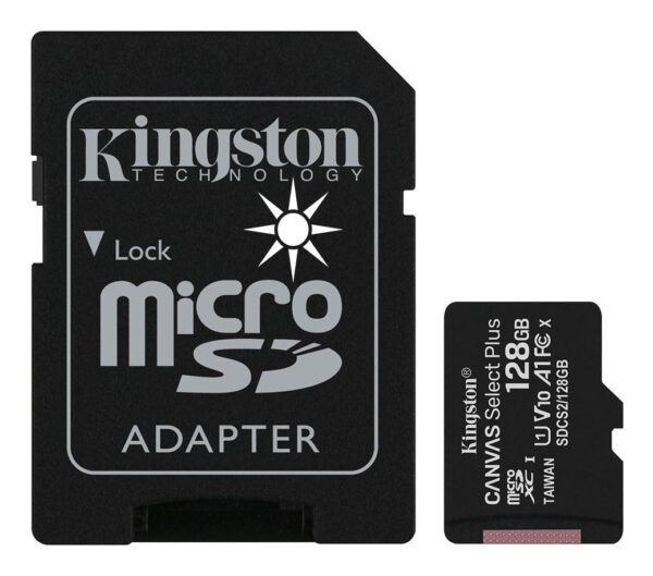 Memoria Micro Sd Kingston 128gb Clase 10 Con Adaptador