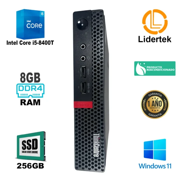 Mini Pc Lenovo Tiny I5-8400t - 8gb Ram - 256gb Ssd - Win11 - Imagen 2