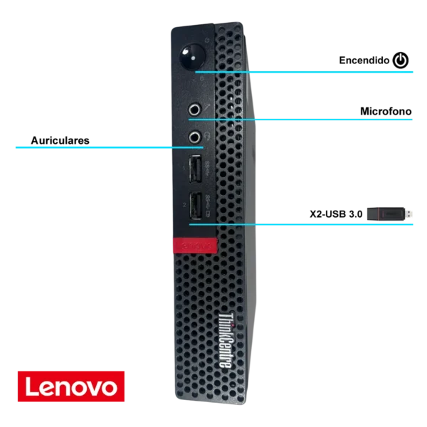 Mini Pc Lenovo Tiny I5-8400t - 8gb Ram - 256gb Ssd - Win11 - Imagen 3
