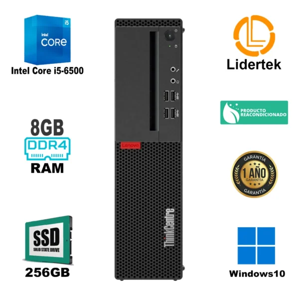 Pc Computadora Lenovo Core I5-6ta 8gb Ram Ddr4 - 256gb Ssd - Imagen 2