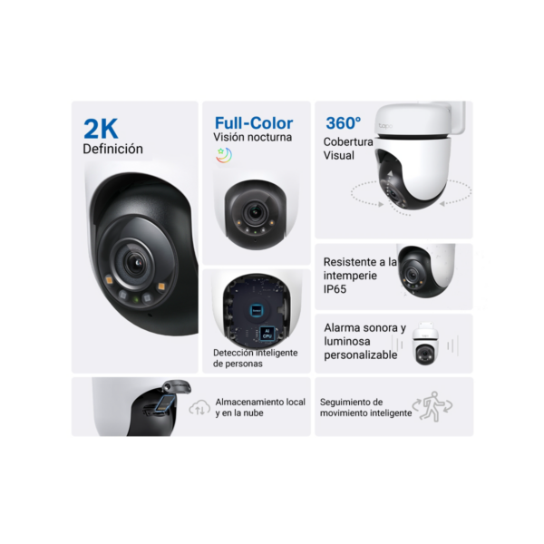Cámara Seguridad Exterior 2k 3mp Tapo C510w + Memoria 128gb - Imagen 3