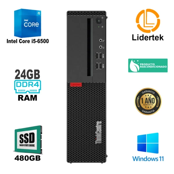 Pc Torre Computadora i5-6600 24gb Ddr4 480gb Ssd Win11 Pro - Imagen 2