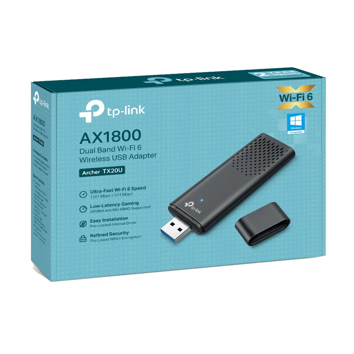 Antena Usb Wifi 6 Tp-link Tx20u Doble Banda 1800 Mbps