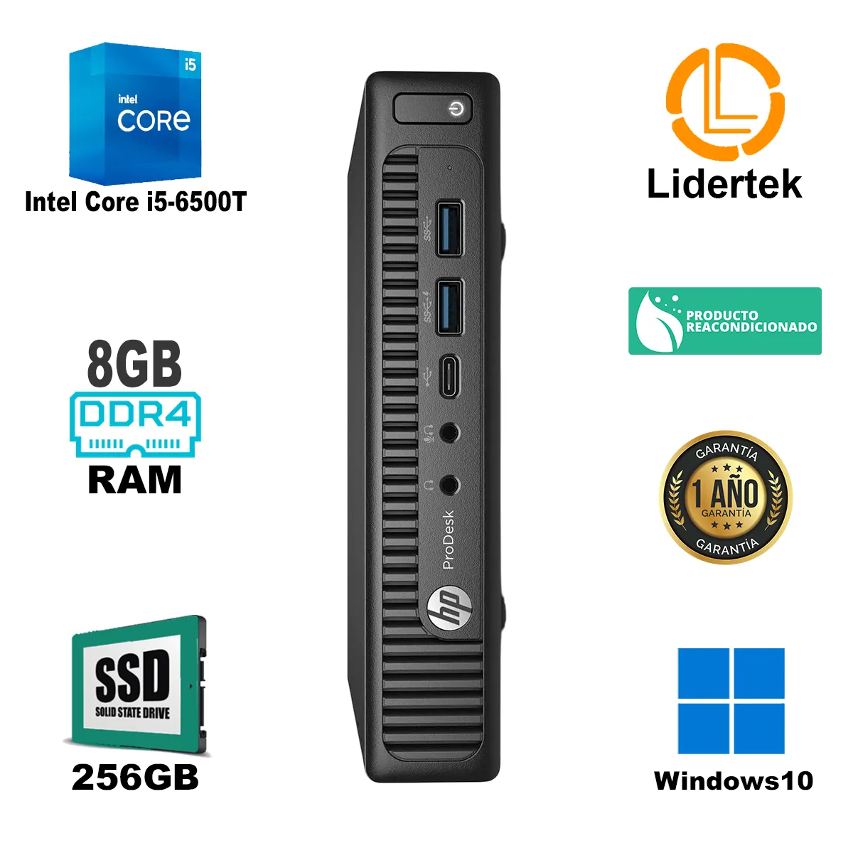 MINI PC i5-6500T - 8GB / 256GB SSD - HP 600 G2