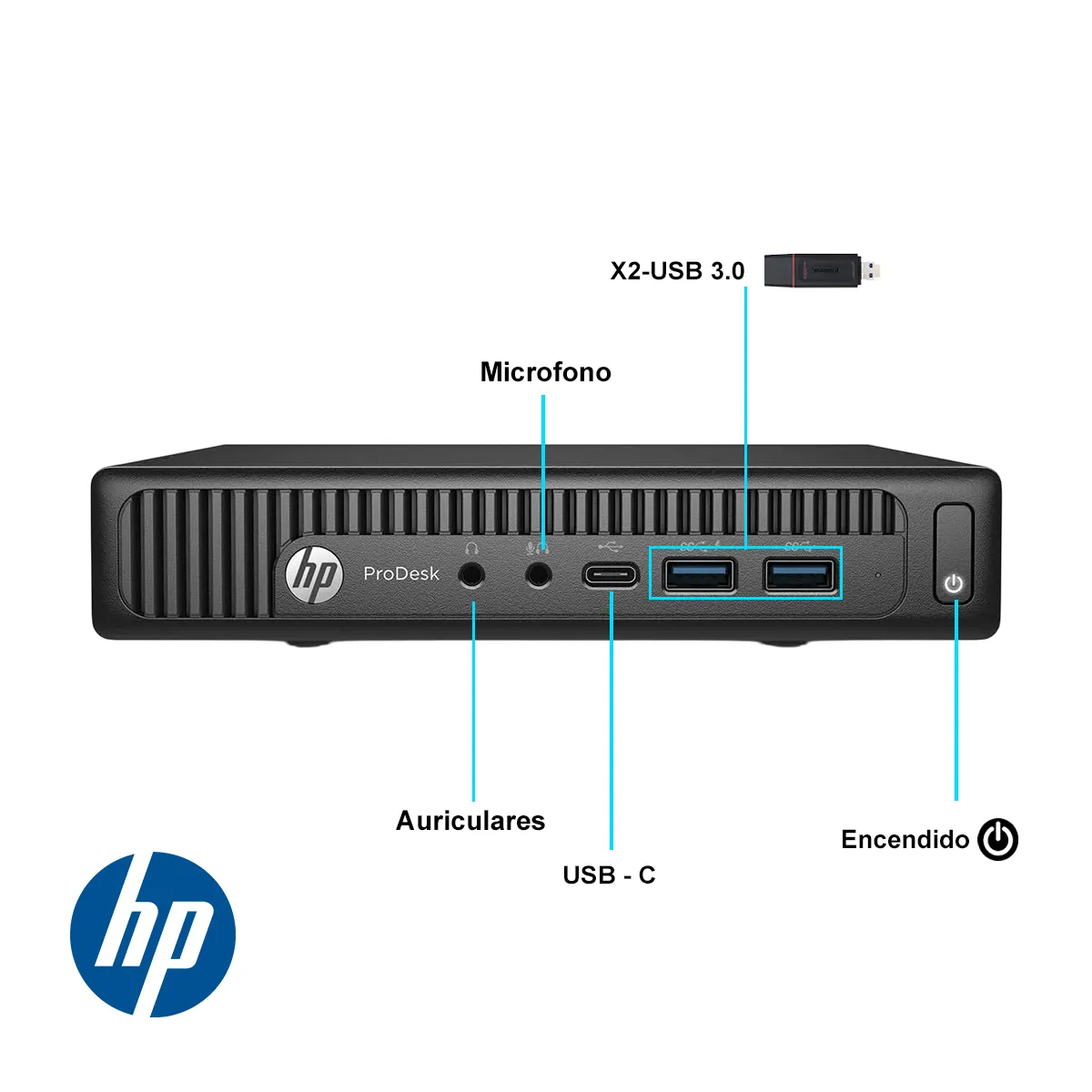 MINI PC i5-6500T - 8GB / 256GB SSD - HP 600 G2