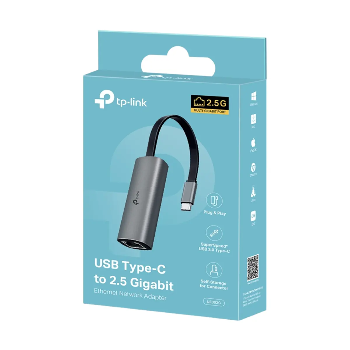 ADAPTADOR TP-LINK UE302C USB TIPO C A RED RJ45