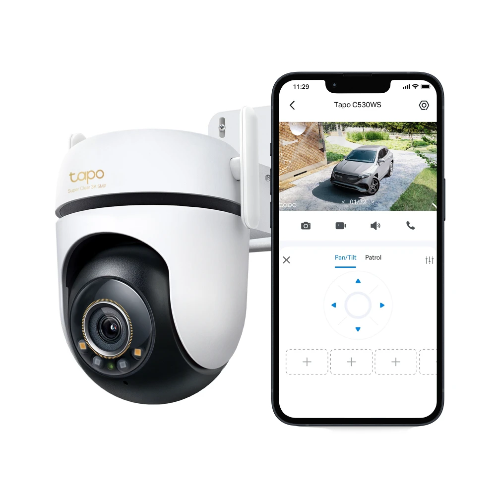 CAMARA IP EXTERIOR 360º - TAPO C530WS - 3K QHD 5MP (2880 × 1620 px)