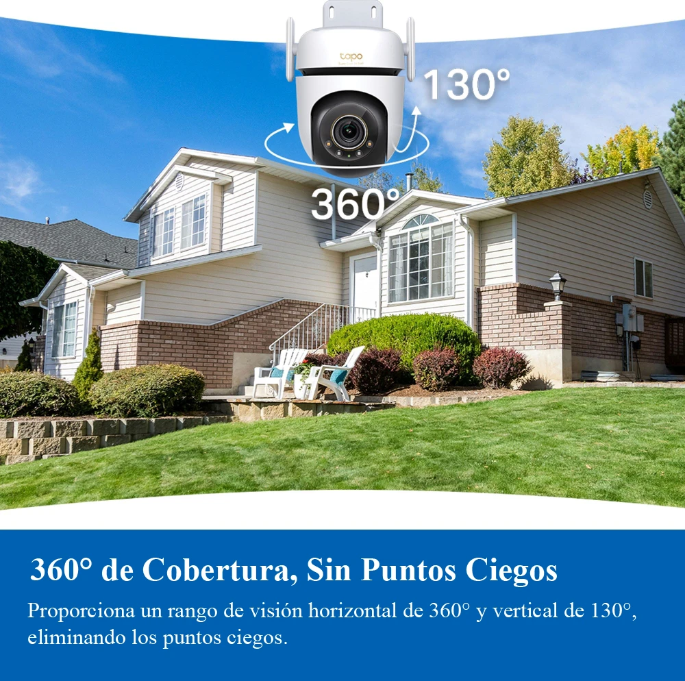 CAMARA IP EXTERIOR 360º - TAPO C530WS - 3K QHD 5MP (2880 × 1620 px)