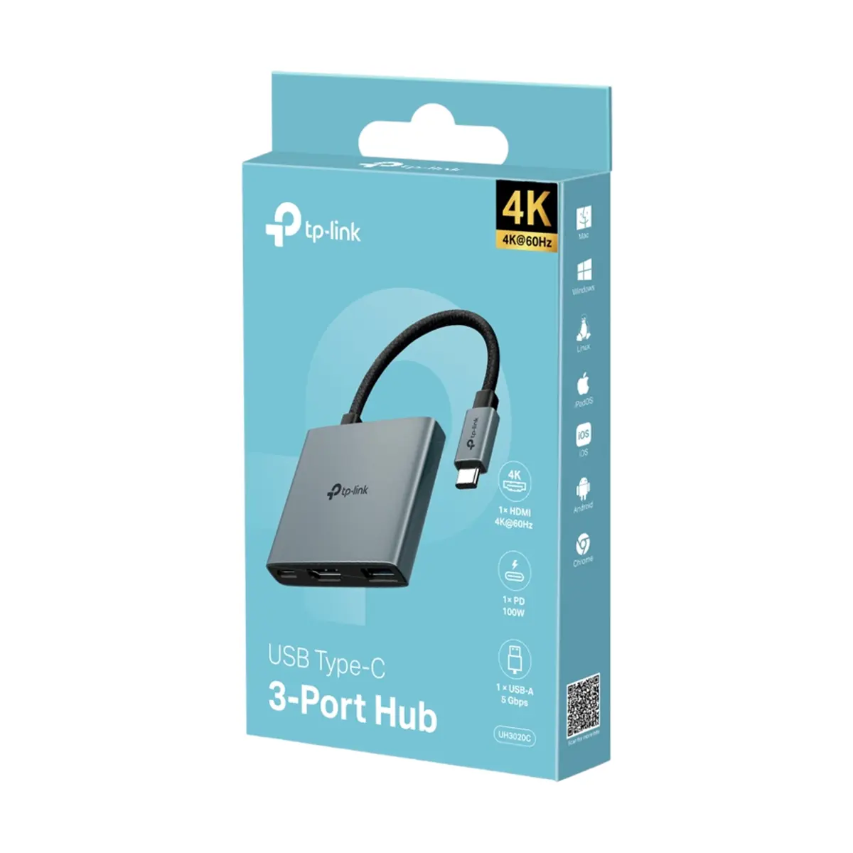 HUB USB TP-LINK UH3020C TIPO C A 3 PUERTOS