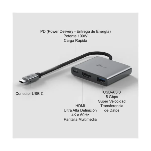 HUB USB TP-LINK UH3020C TIPO C A 3 PUERTOS