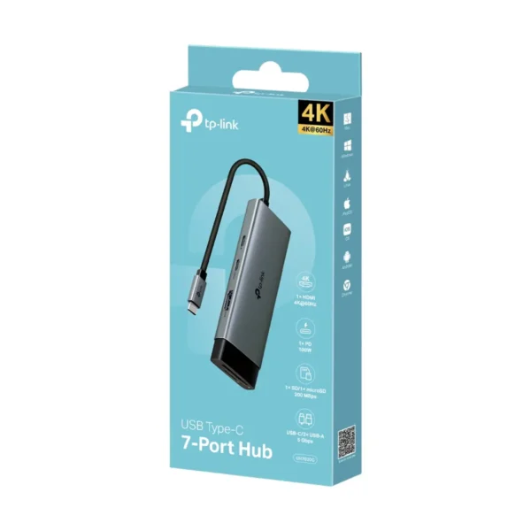 HUB USB TP-LINK UH7020C TIPO C A 7 PUERTOS