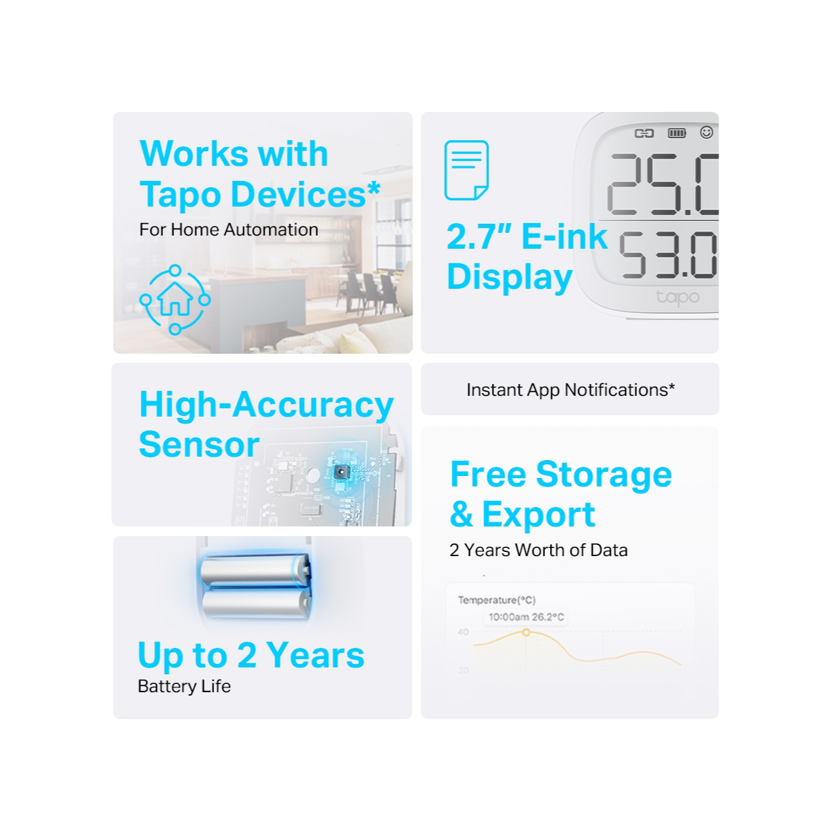 Sensor Smart Home Temperatura Humedad TP-LINK Tapo T315 V1.0