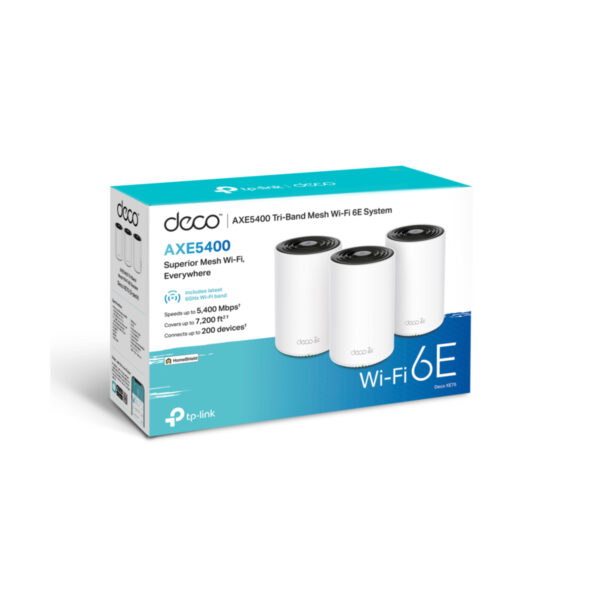 Sistema Wi-fi Mesh Tp-link Deco Xe75 Pack X3 5400mbps Wi-fi6