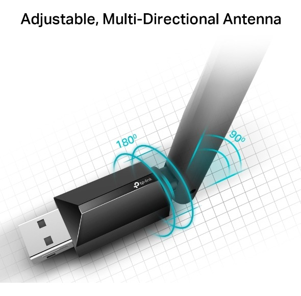 Adaptador Usb Wifi Tp-link Archer T2u Plus Ac600